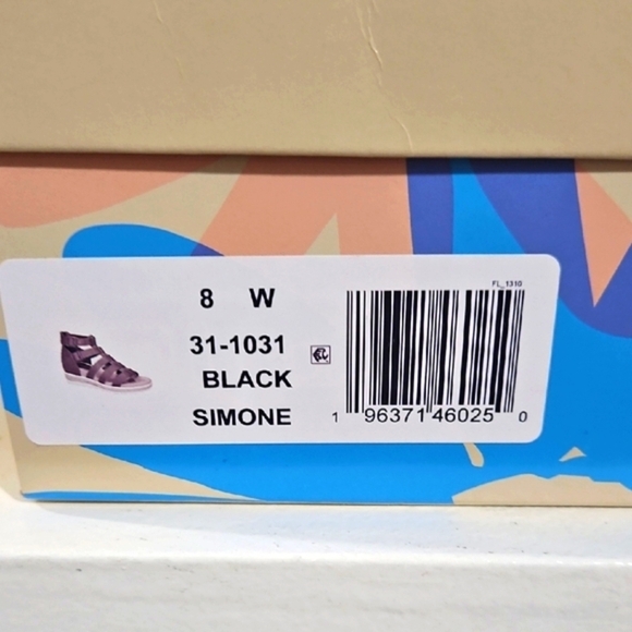 NWT Easy Street Simone comfortable and adjustable wedge sandals Size 8W - Picture 6 of 10